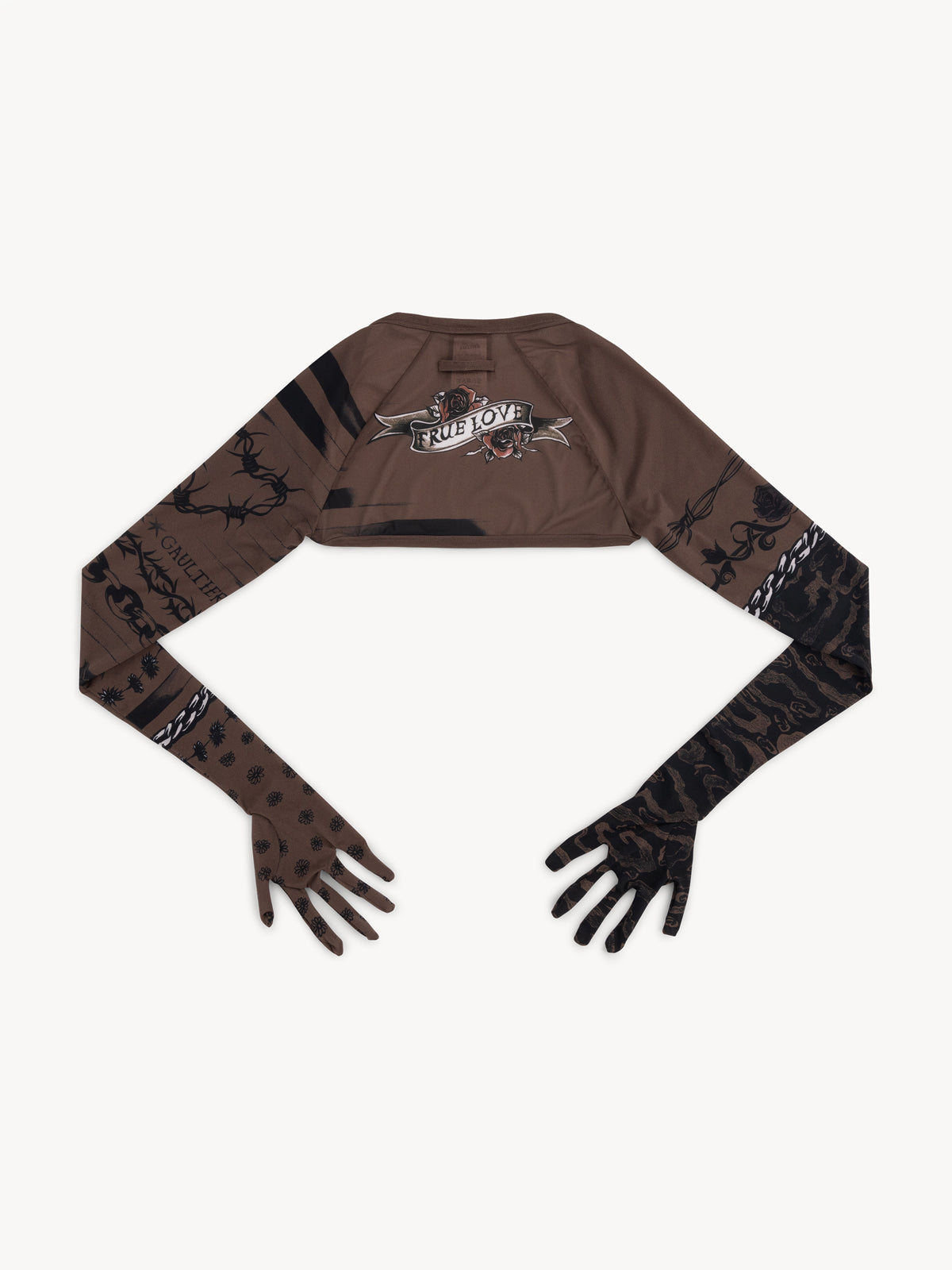 JPG x KNWLS Trompe-l'oeil Tattoo Shrug Dark