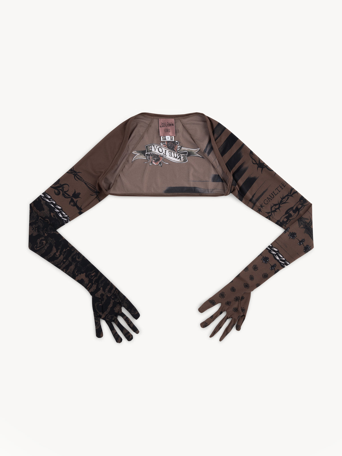 JPG x KNWLS Trompe-l'oeil Tattoo Shrug Dark