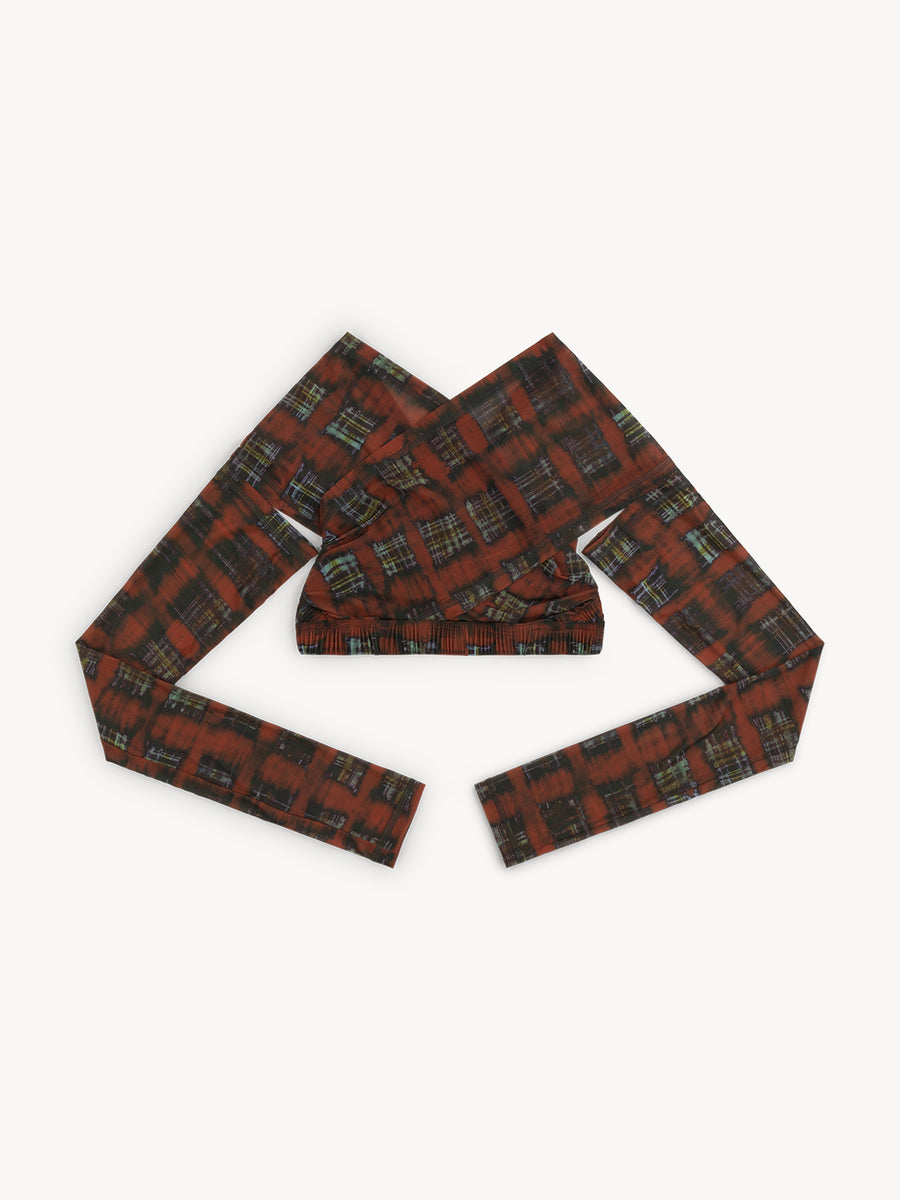 Anti Cross Over Top Acid Plaid Ginger – KNWLS