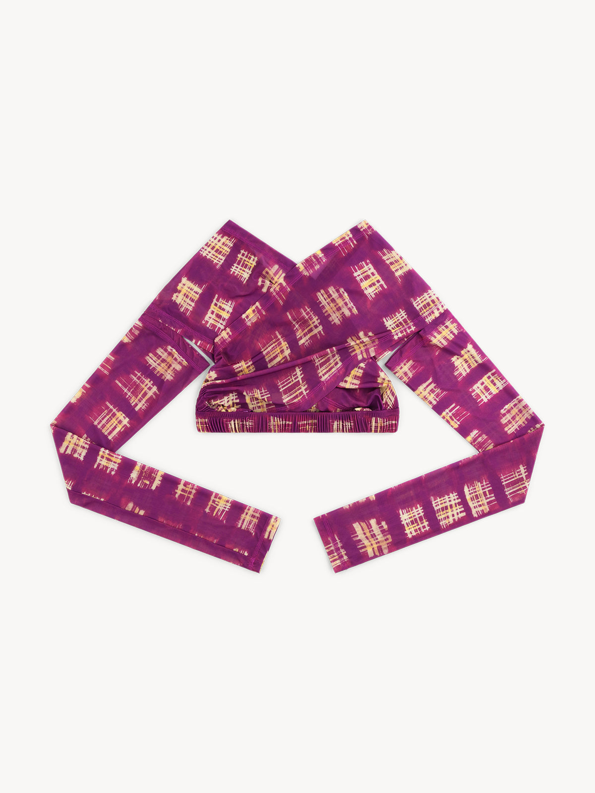 Anti Cross Over Top Acid Plaid Purple