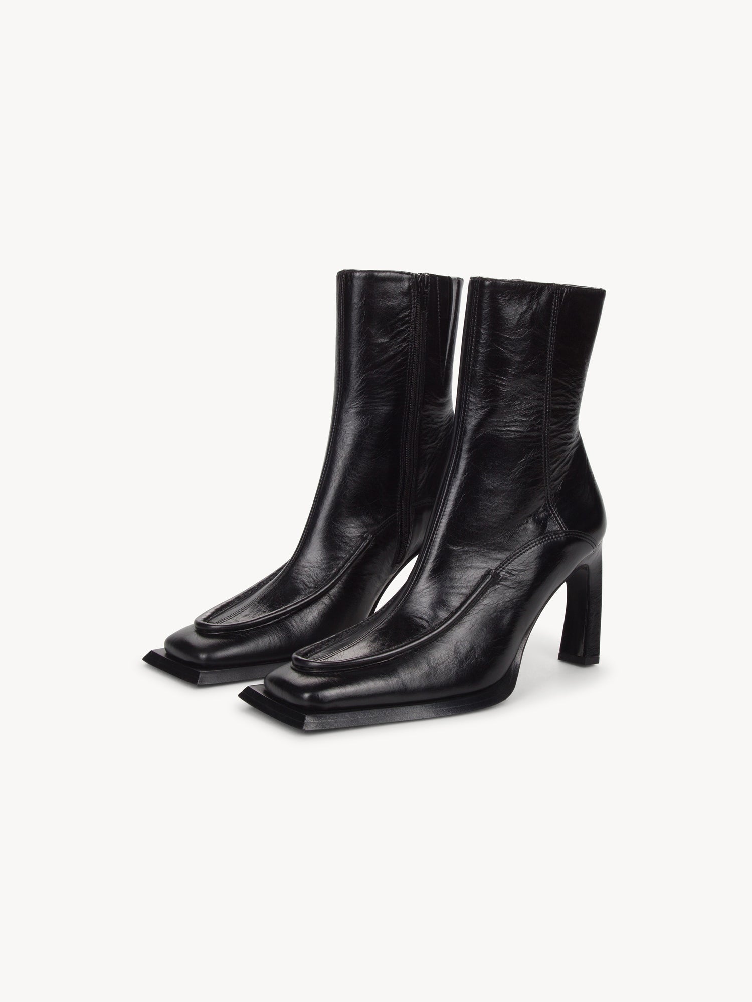 未使用✨️イエロ BLACK CHUNKY HEEL SHORT BOOTS S イエロ TOKYO BLACK CHUNKY HEEL SHORT BOOTS