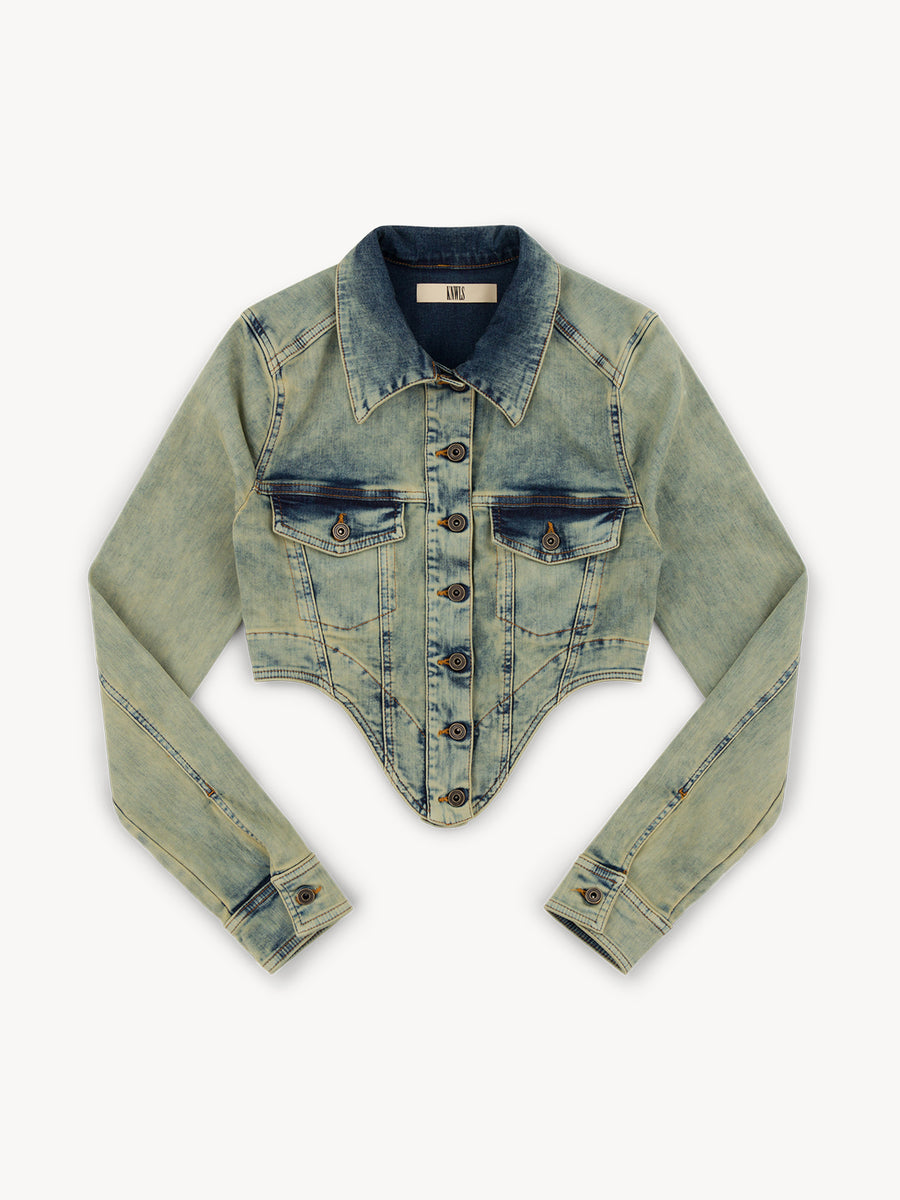ジャケット・アウター 00s julius ninja cowl neck denim jacket Julius julius_7 fw10 goth_ik - Gem