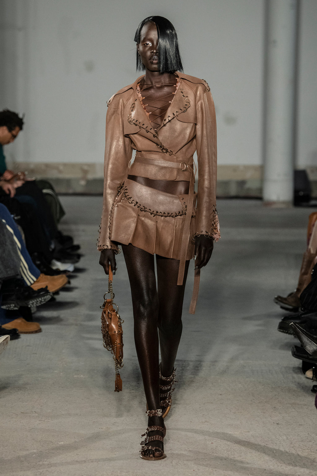 Helix Skirt Brown Bronze