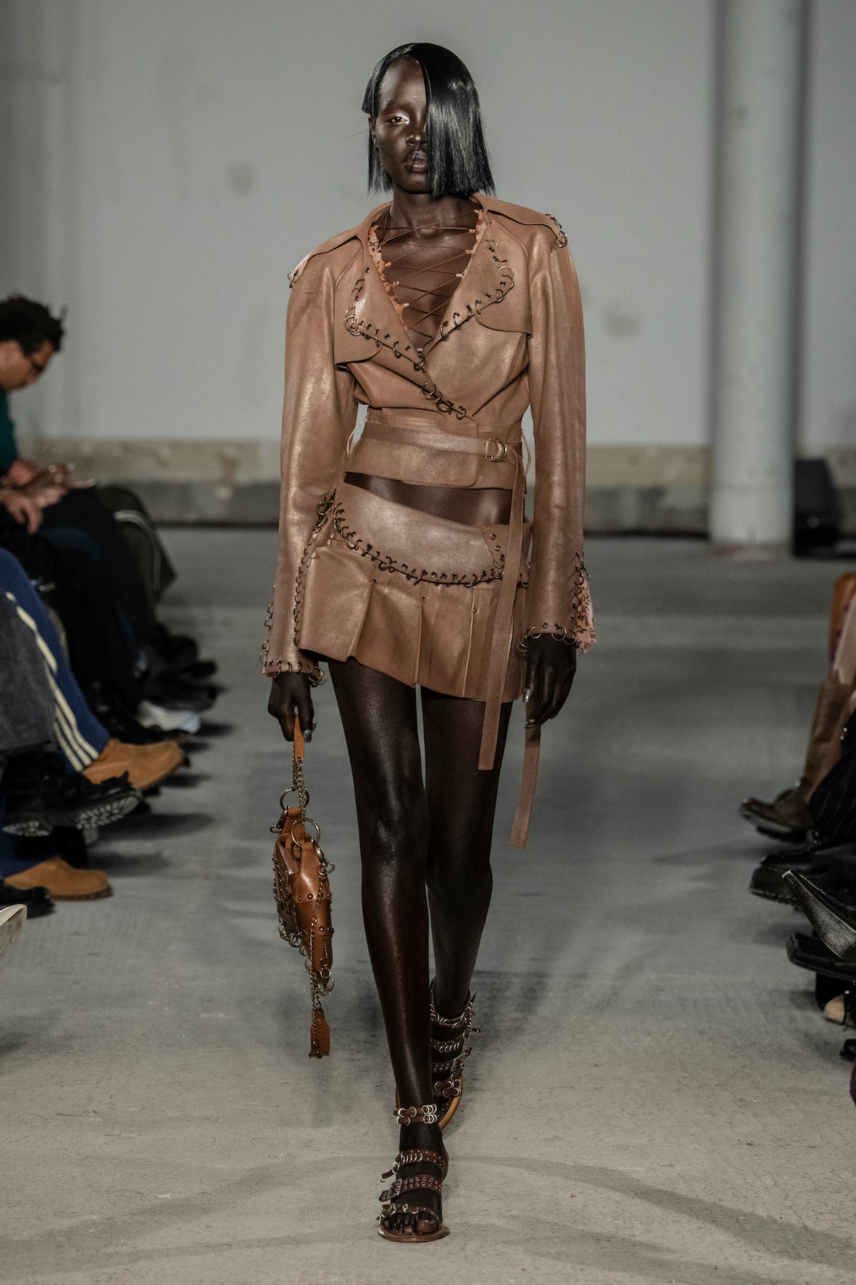 Helix Skirt Brown Bronze