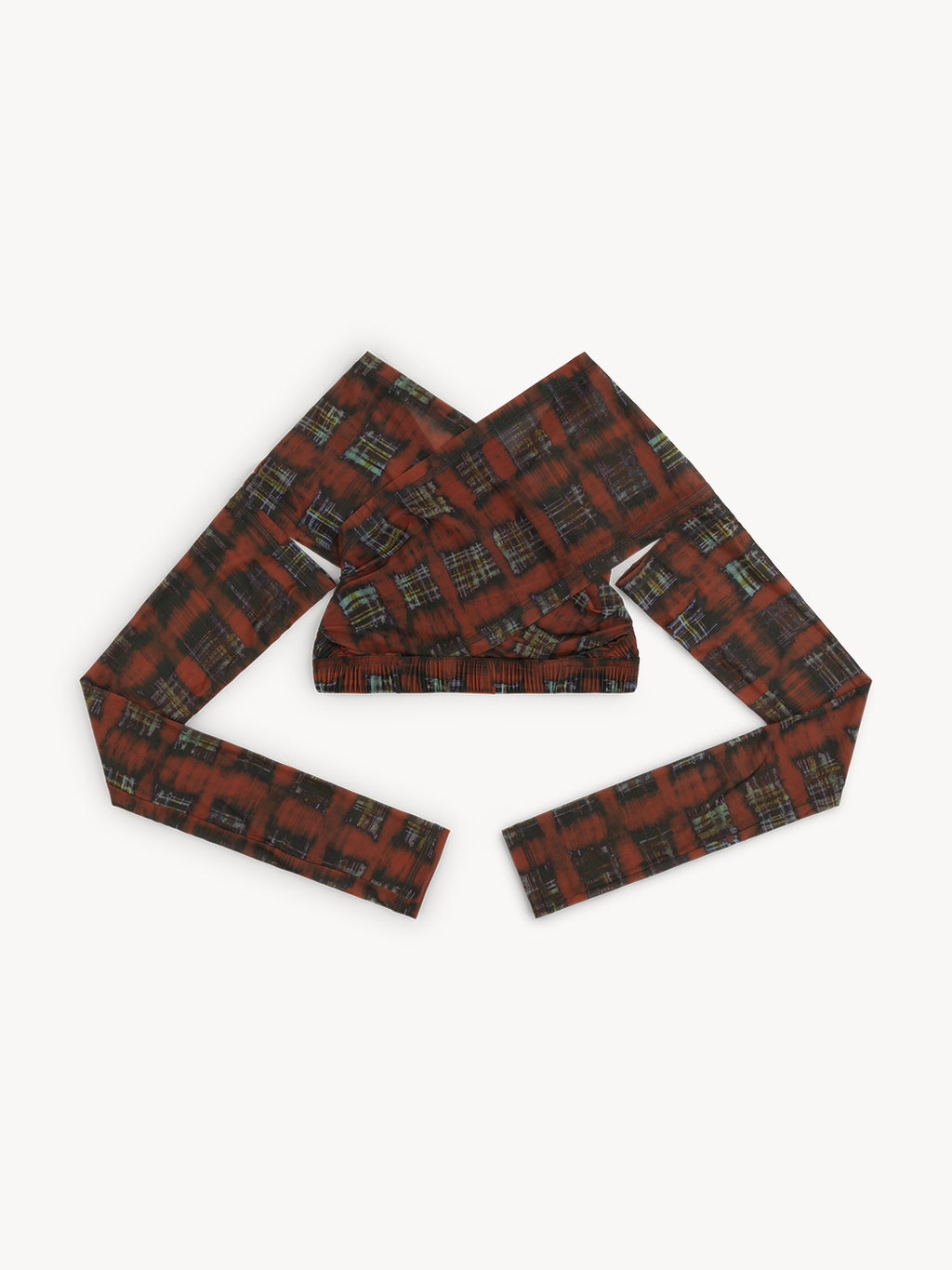 Anti Cross Over Top Acid Plaid Ginger