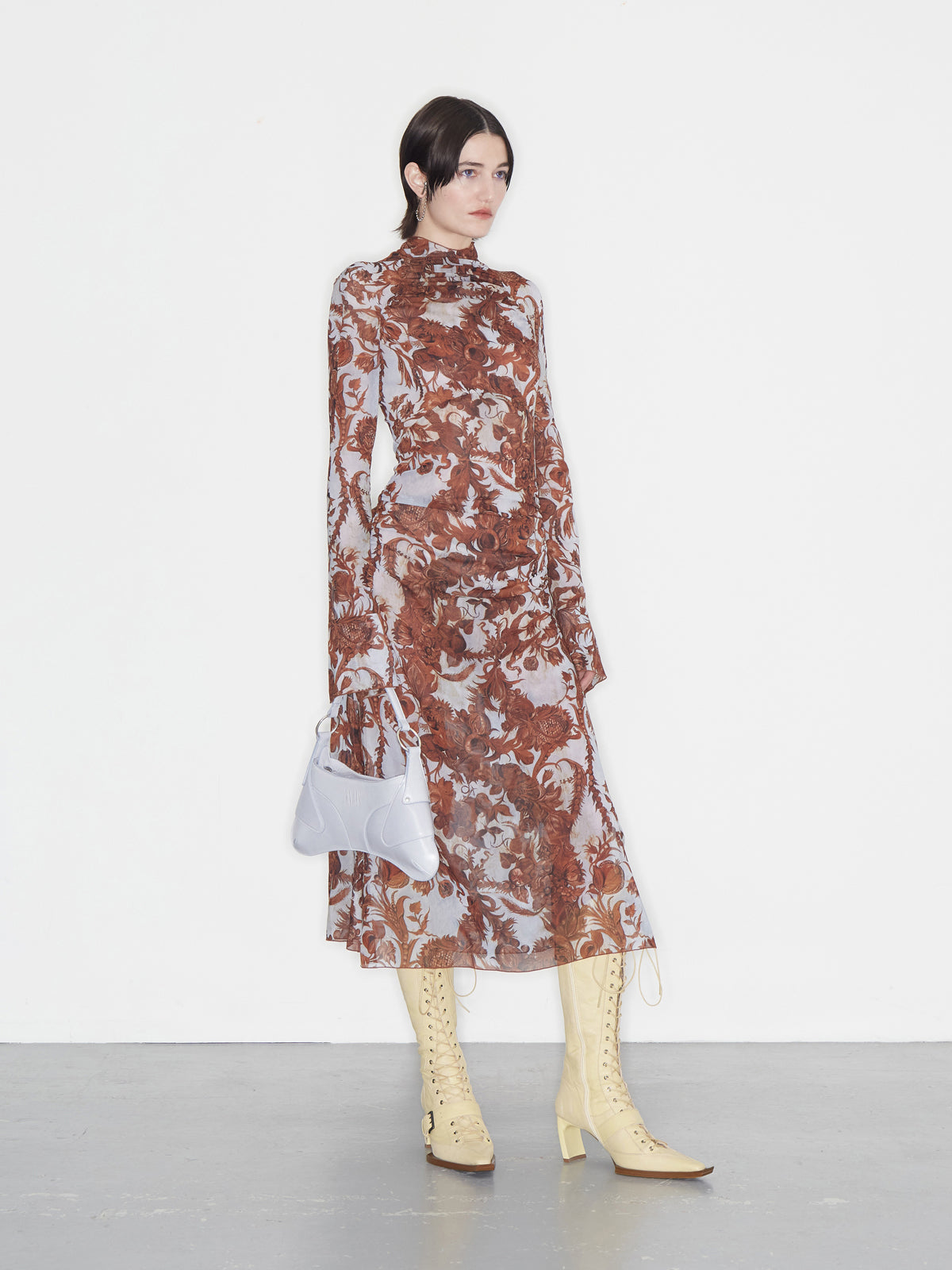 Serpent Dress Wildflower Emboss Blue