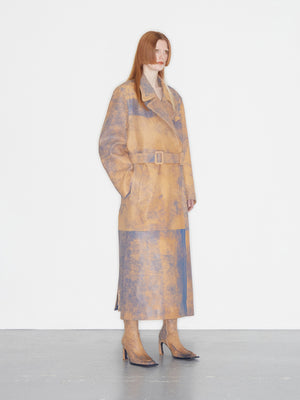 Ballis Coat Distressed Blue