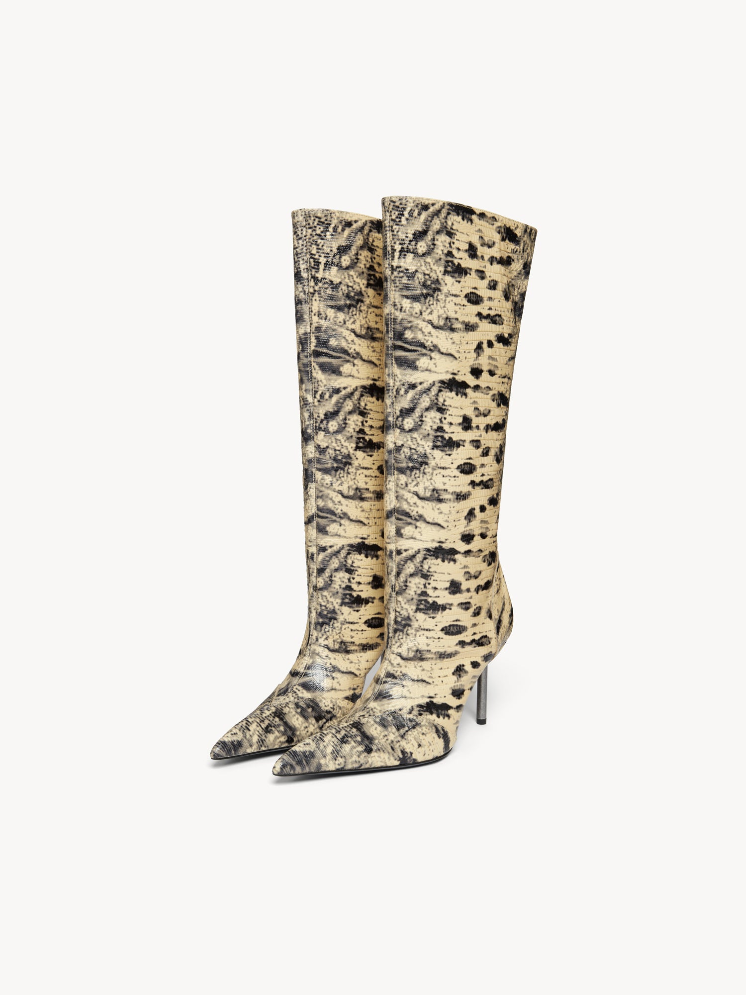 Carmine Boots Cream Lizard