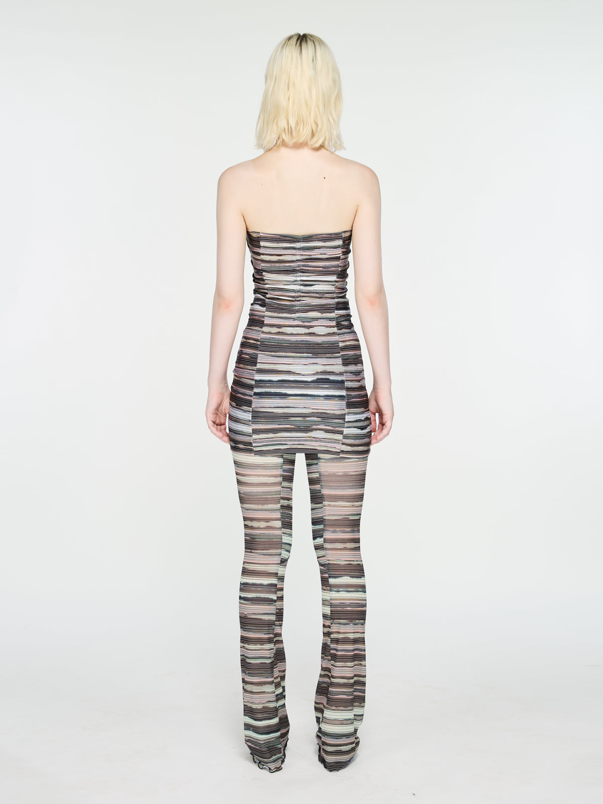 Skinn Dress Bleach Stripe