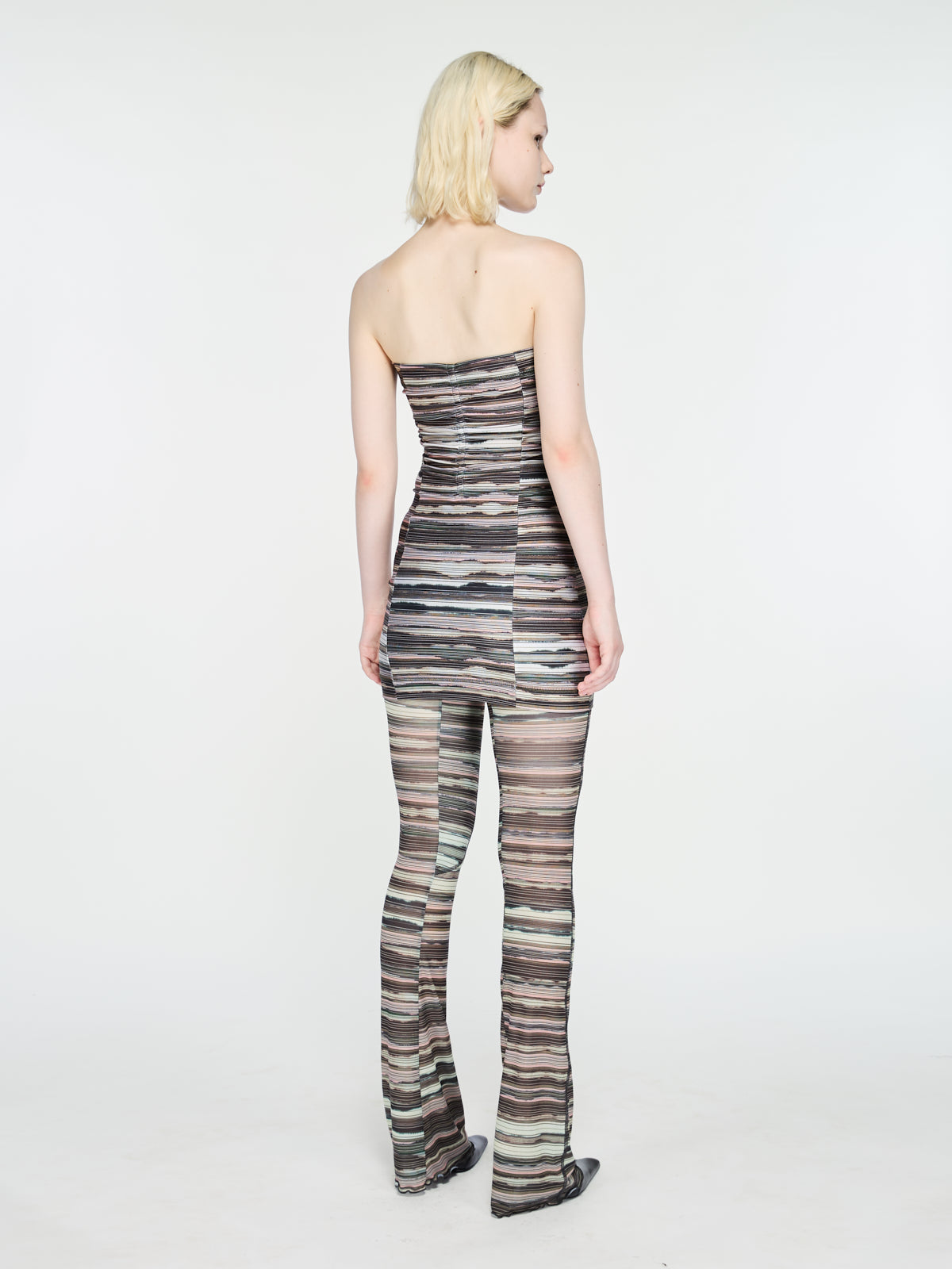 Skinn Dress Bleach Stripe