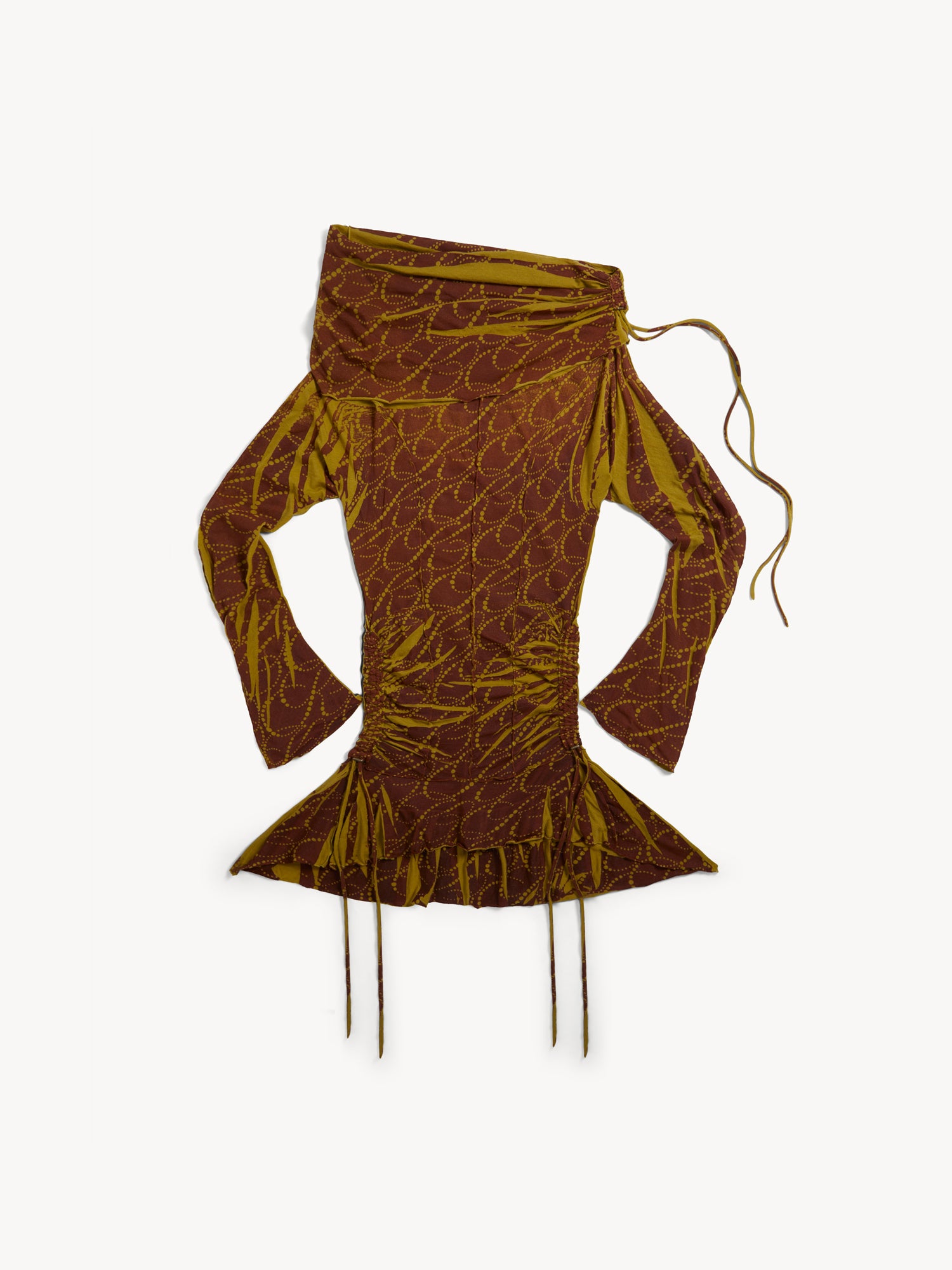 MG-Petrol Dress Rust Chartreuse