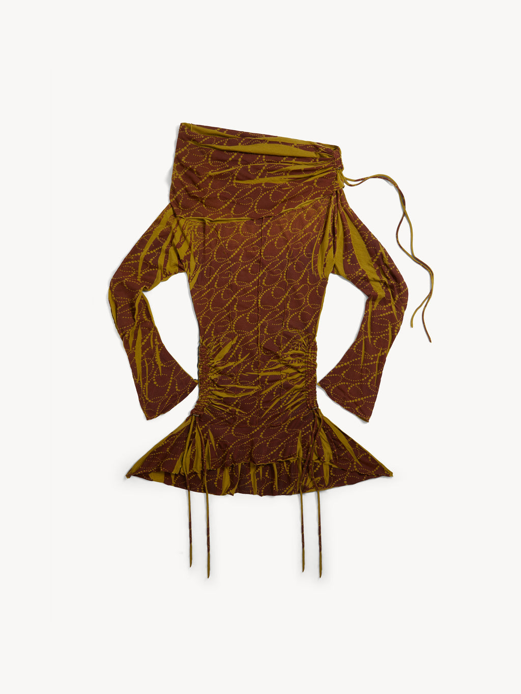 MG-Petrol Dress Rust Chartreuse