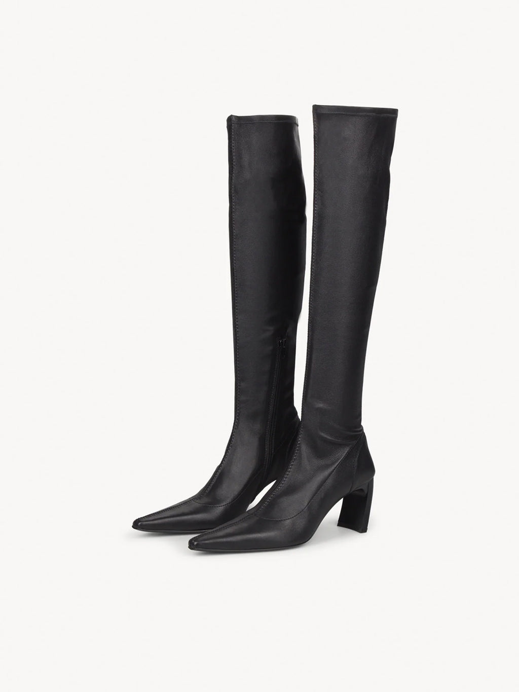 Serpent Knee High Sock Boots Black