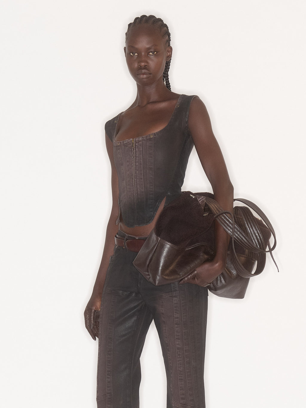 Alice Bustier Brown Gloss