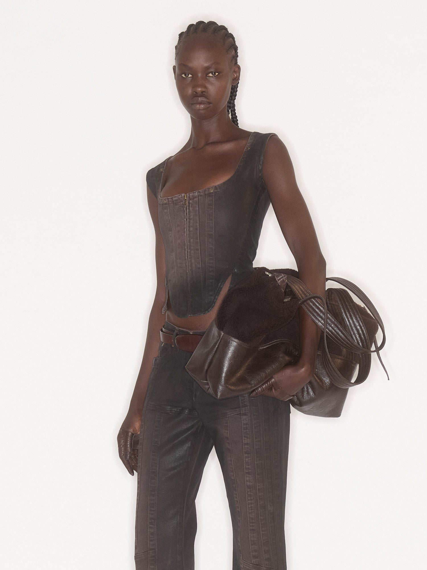 Alice Bustier Brown Gloss