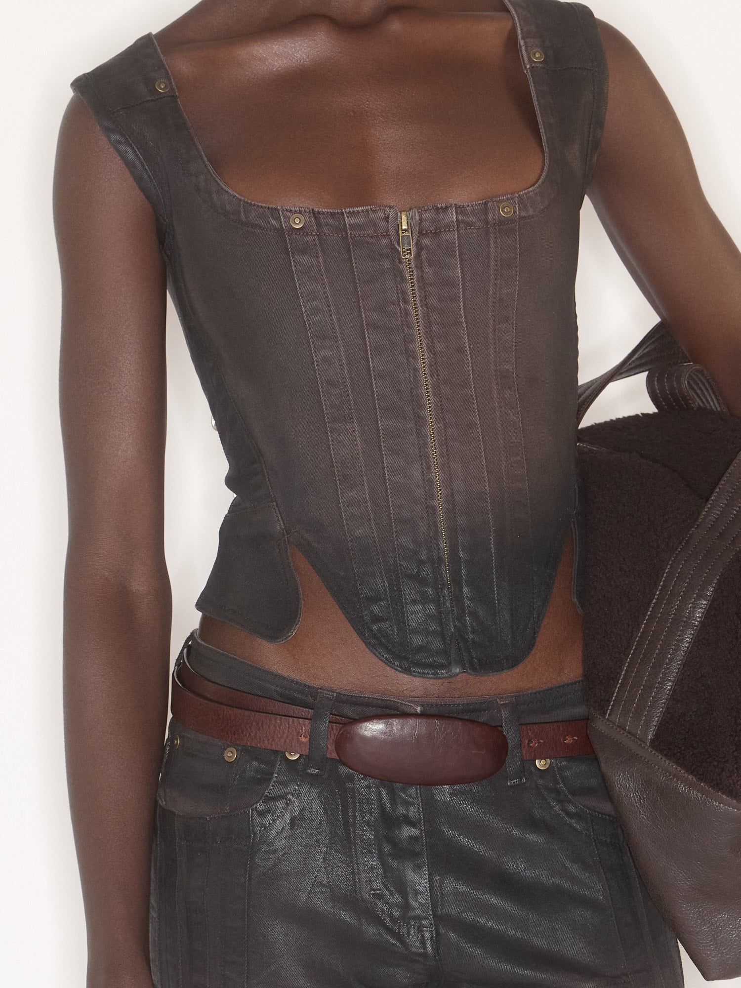 Alice Bustier Brown Gloss