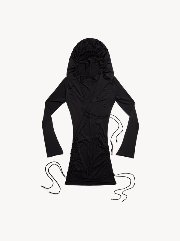 CU Hooded Dress Black