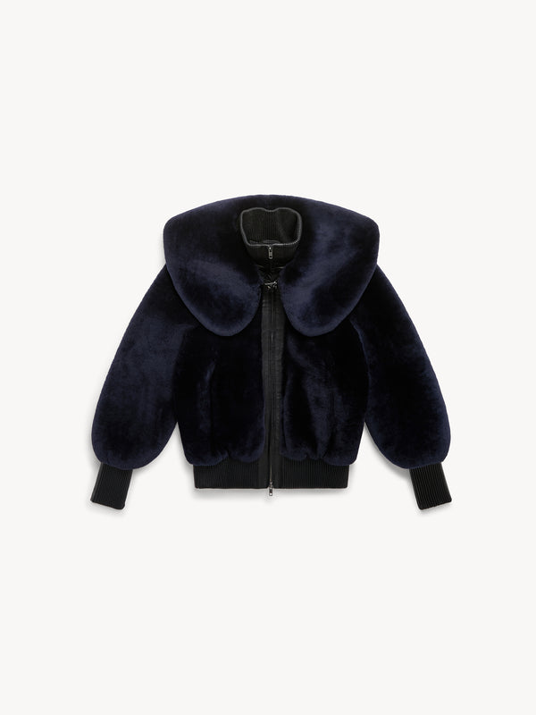 Eliza Shearling Jacket Midnight