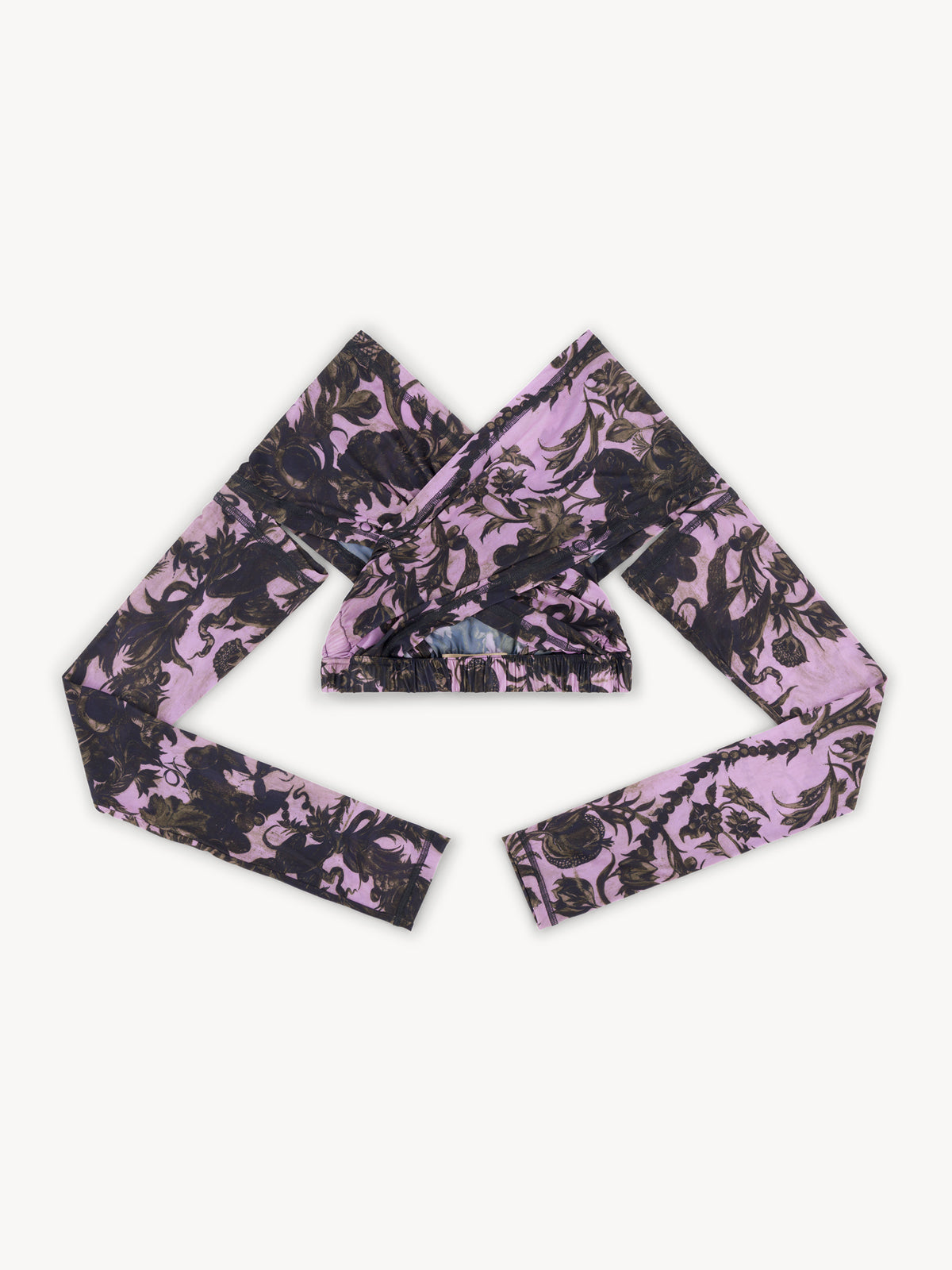 Anti Cross Over Top Wildflower Emboss Pink