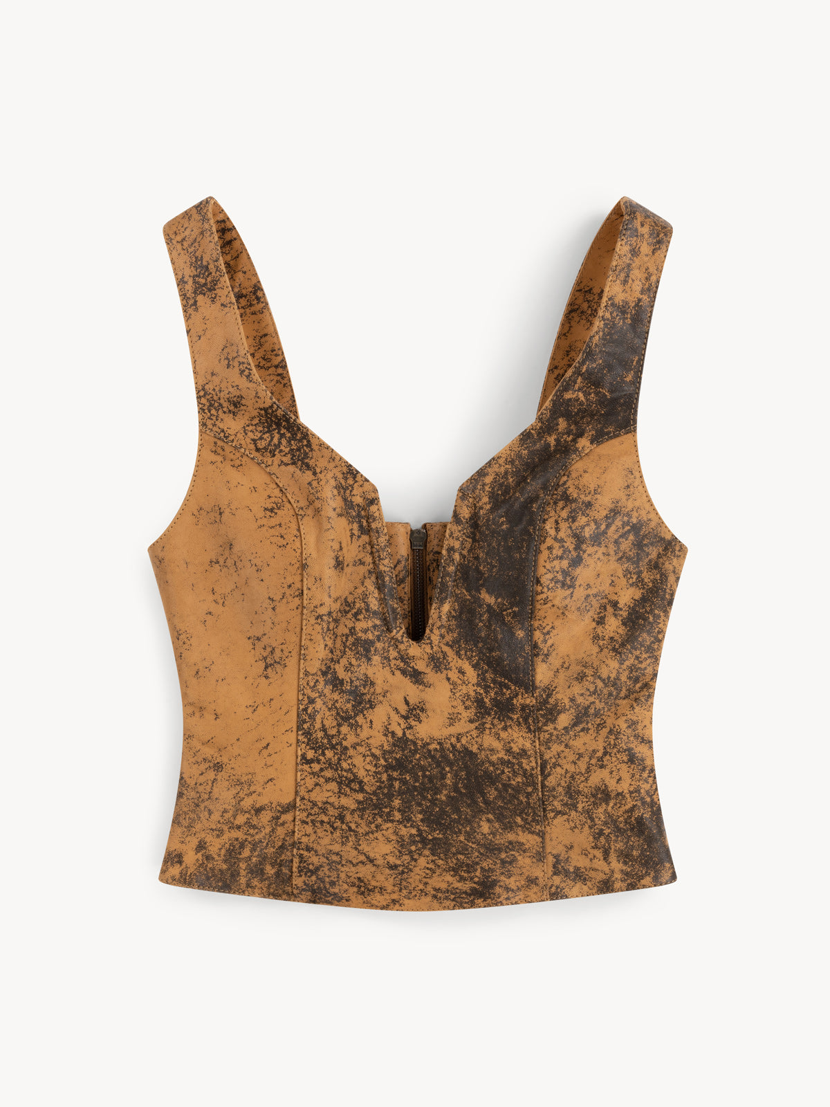 Hellz Corset Distressed Brown