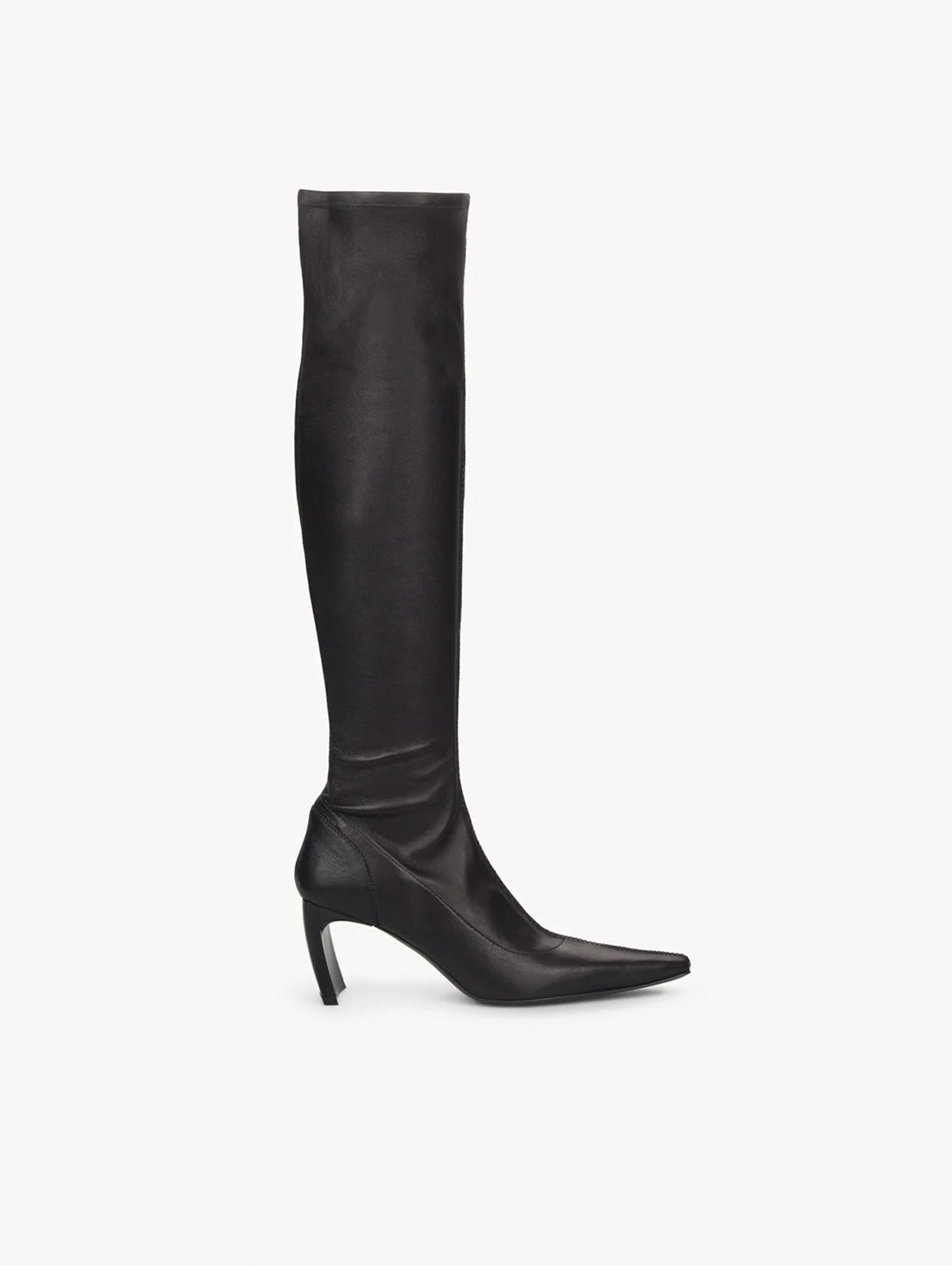 Serpent Knee High Sock Boots Black