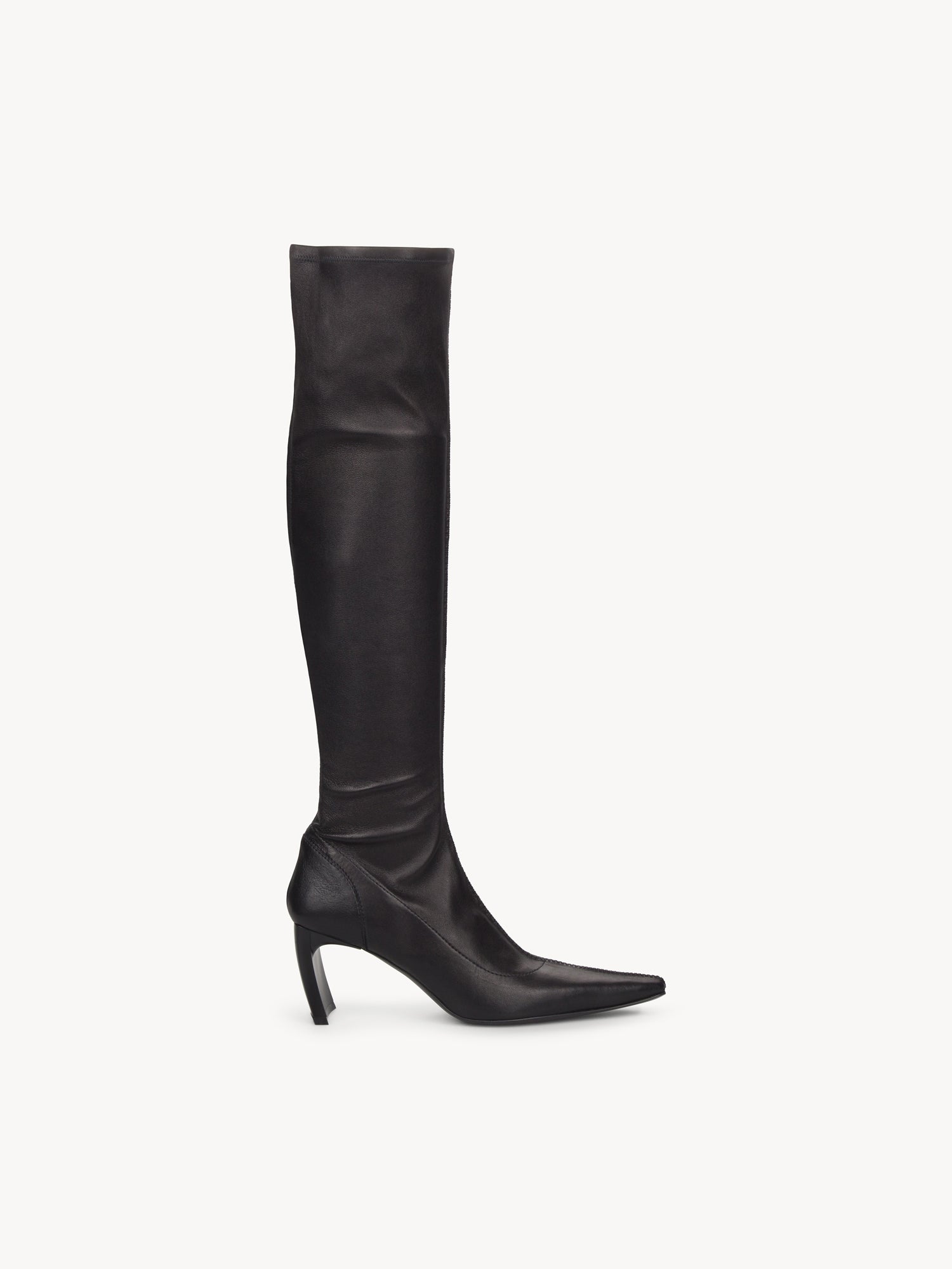 Serpent Knee High Sock Boots Black