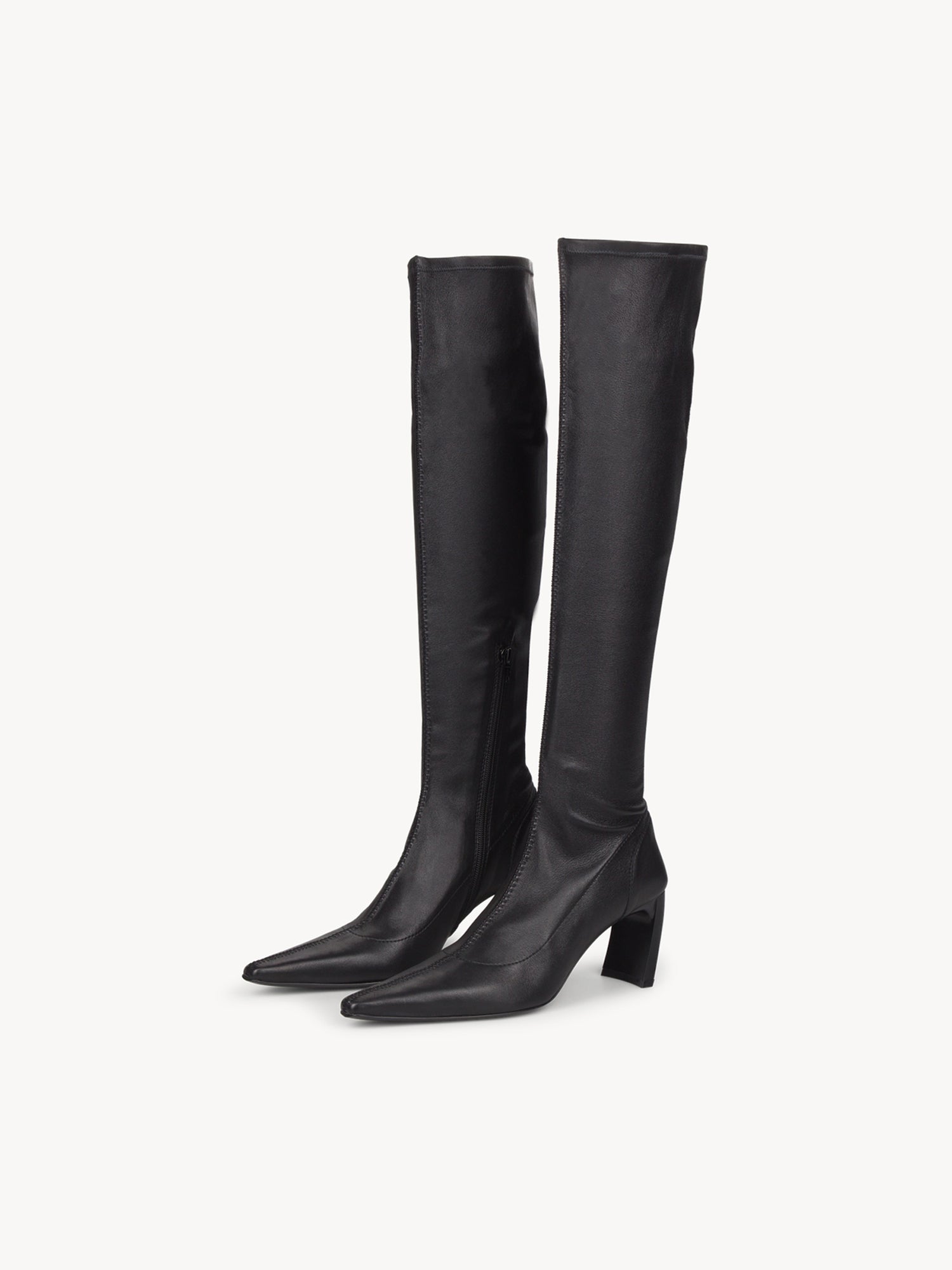 Serpent Knee High Sock Boots Black