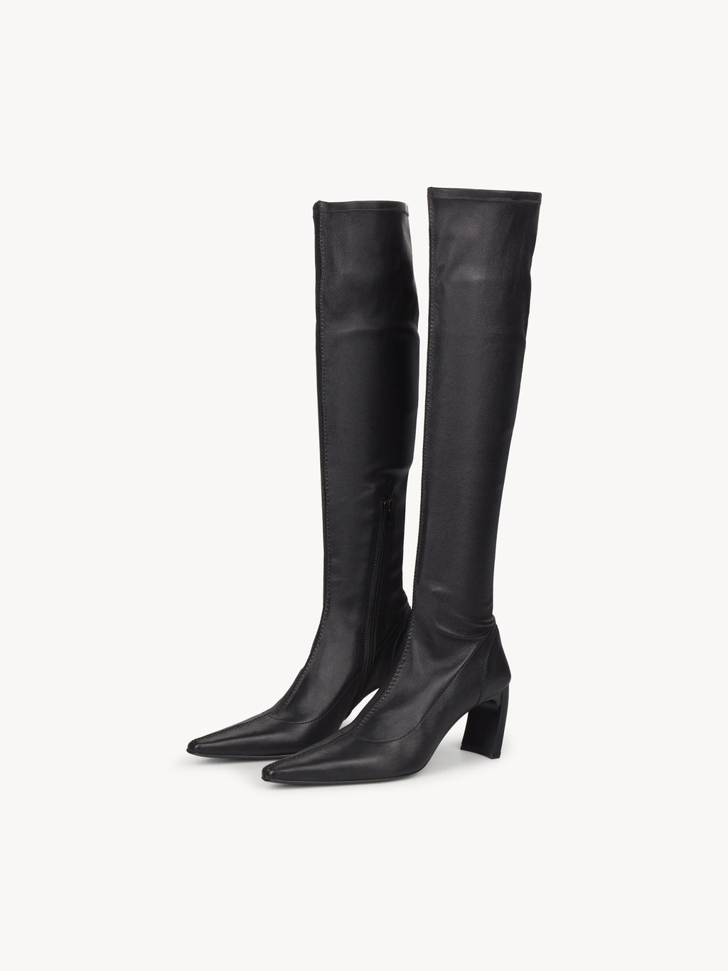 Serpent Knee High Sock Boots Black