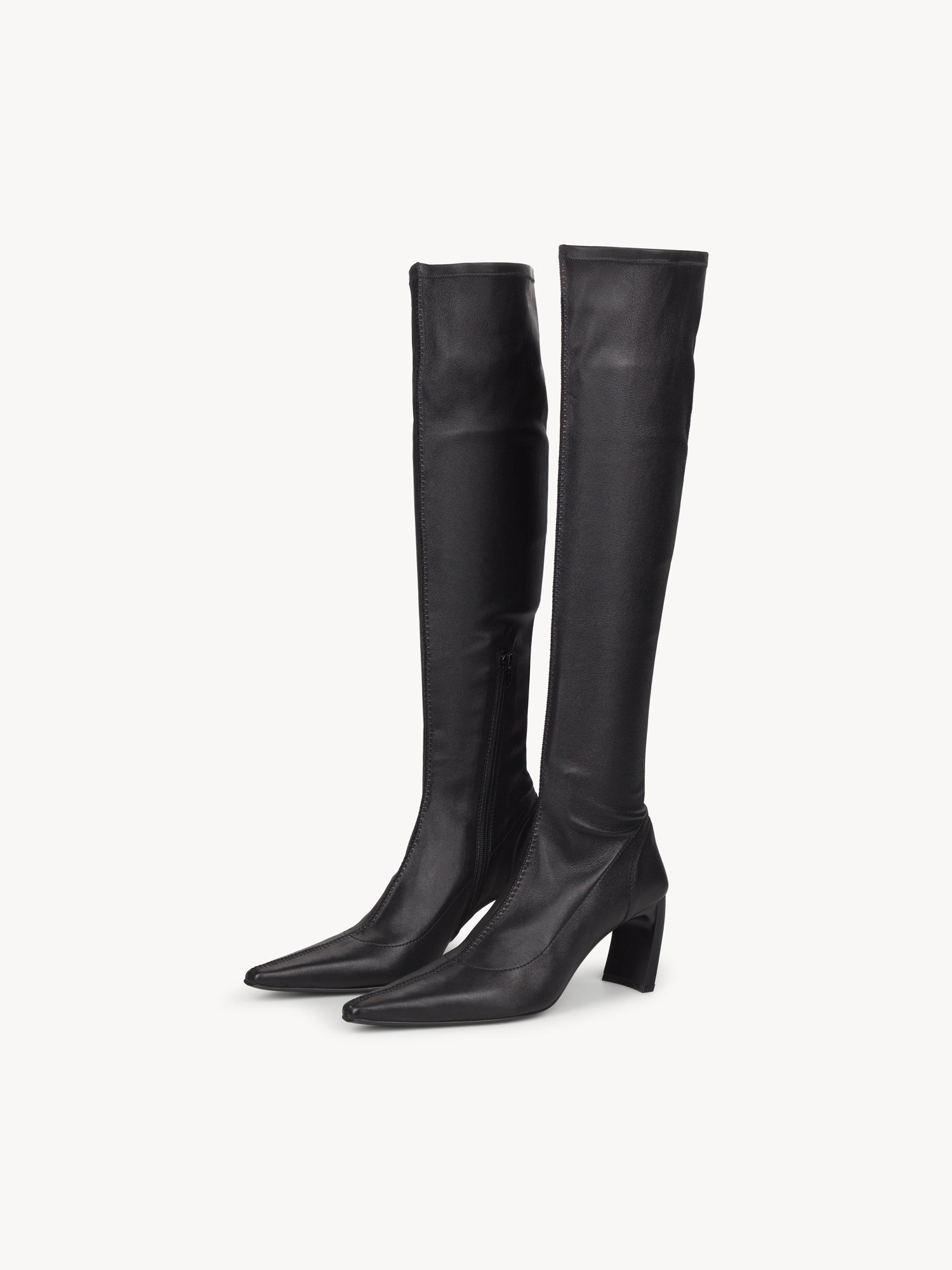 Serpent Knee High Sock Boots Black