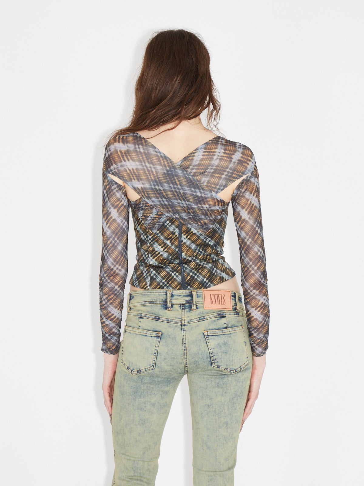 Scythe Bustier Bleach Plaid Blue