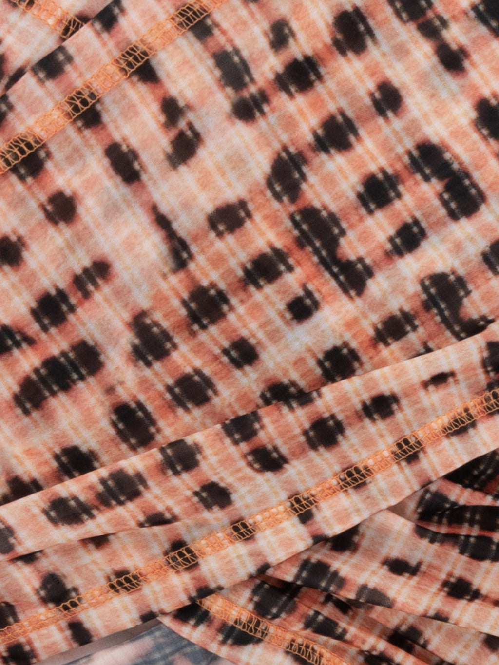Anti Cross Over Top Bleach Plaid Pink