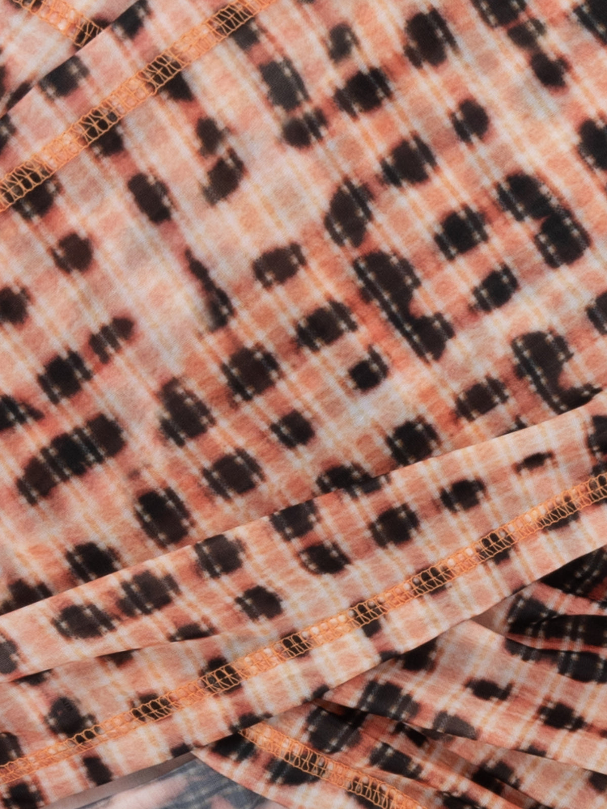 Anti Cross Over Top Bleach Plaid Pink