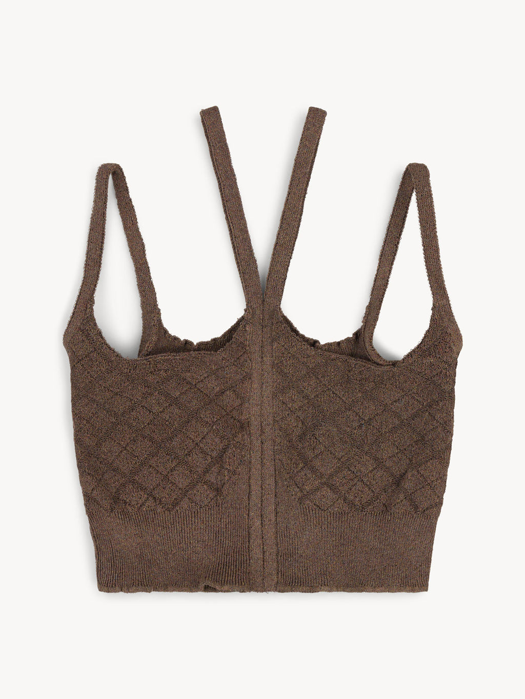 Cali Knitted Bra Brown Glitter