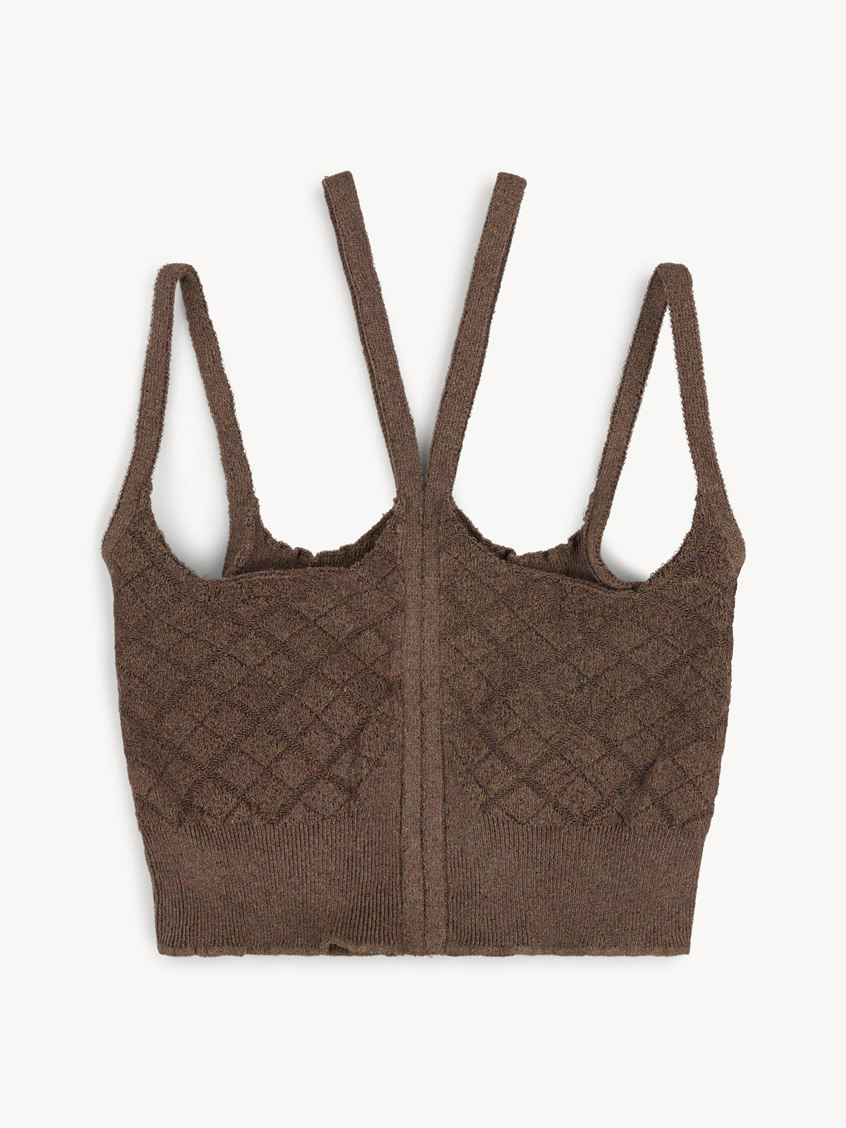 Cali Knitted Bra Brown Glitter