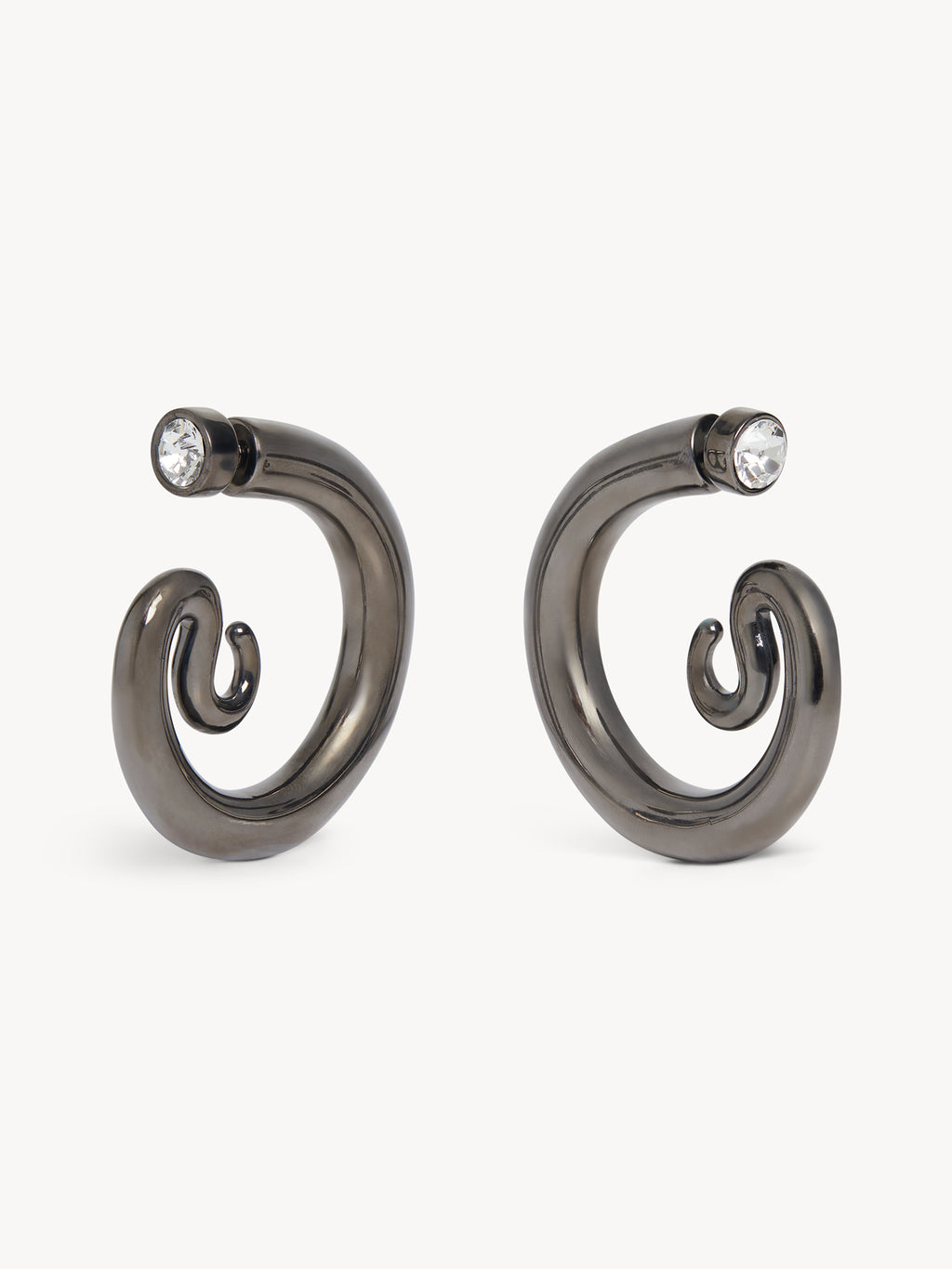 KNWLS x Panconesi Serpent Large Hoop Earrings Gunmetal