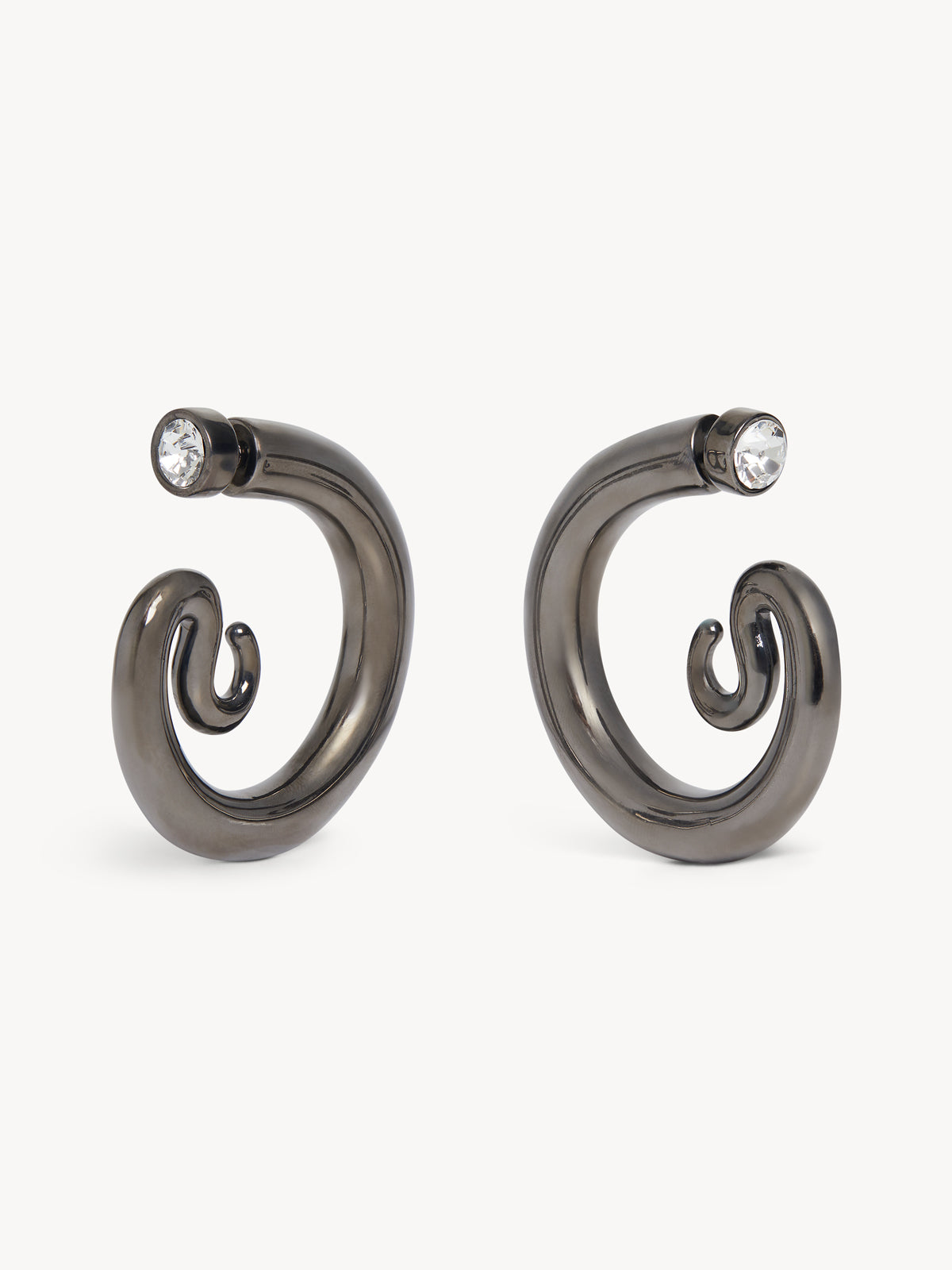 KNWLS x Panconesi Serpent Large Hoop Earrings Gunmetal