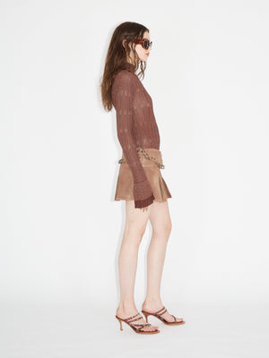Helix Skirt Brown Bronze