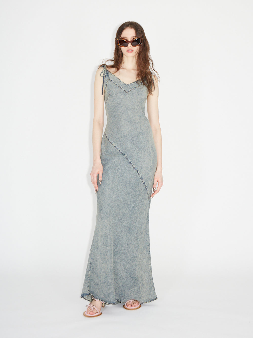 Issa Bias Dress Washed Blue