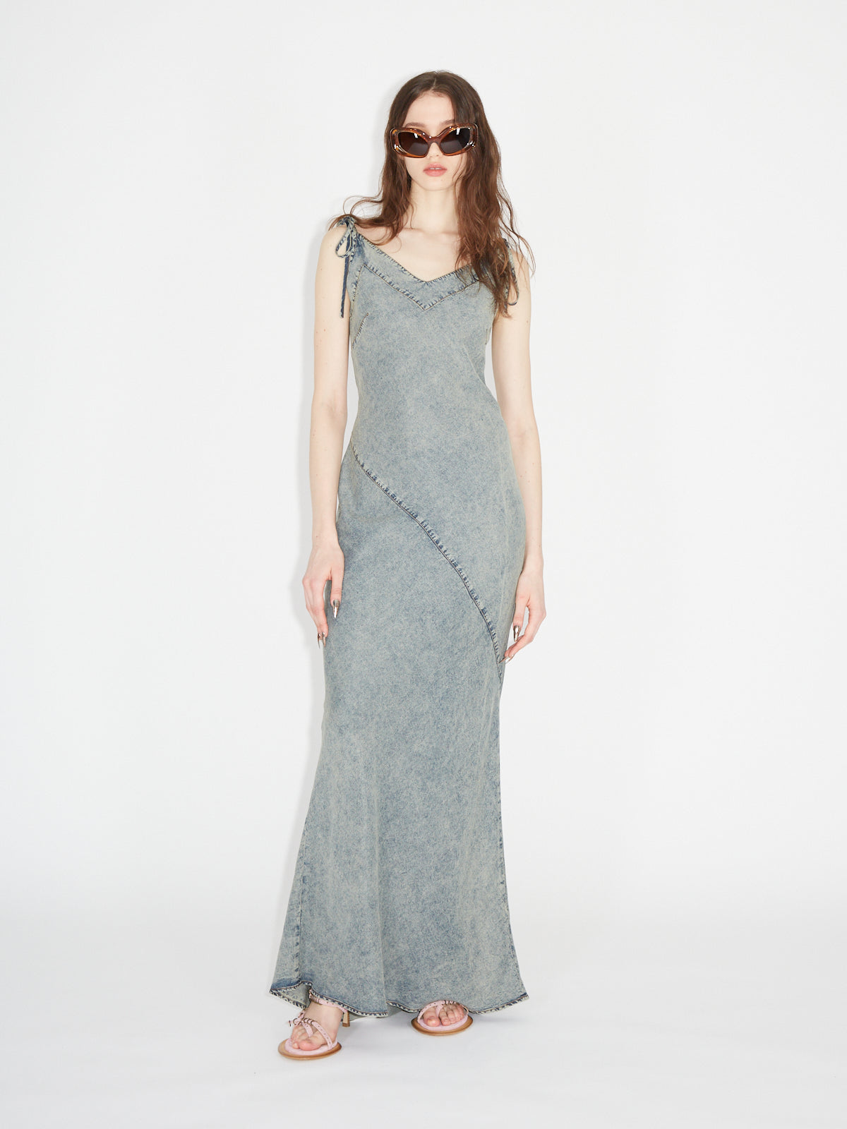 Issa Bias Dress Washed Blue
