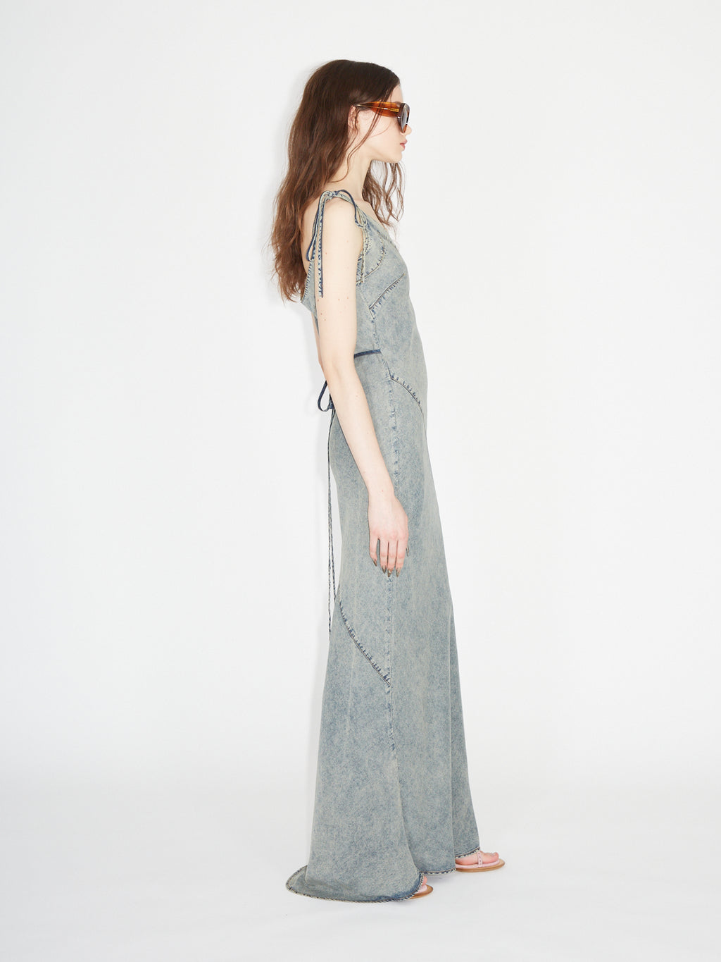 Issa Bias Dress Washed Blue
