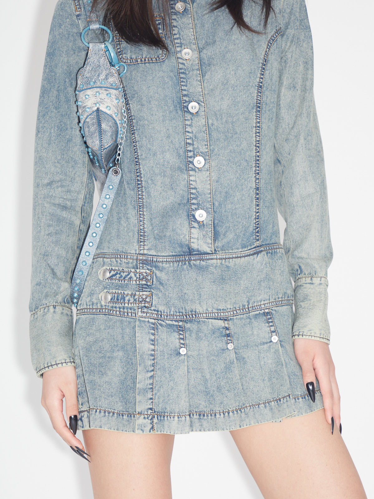 Issa Shirt Dress Washed Blue