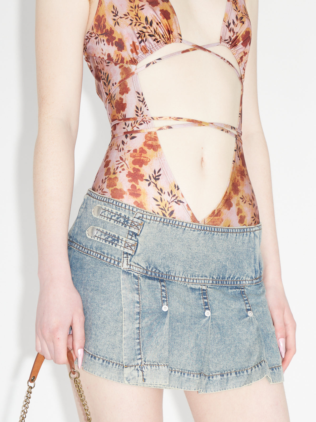 Issa Skirt Washed Blue