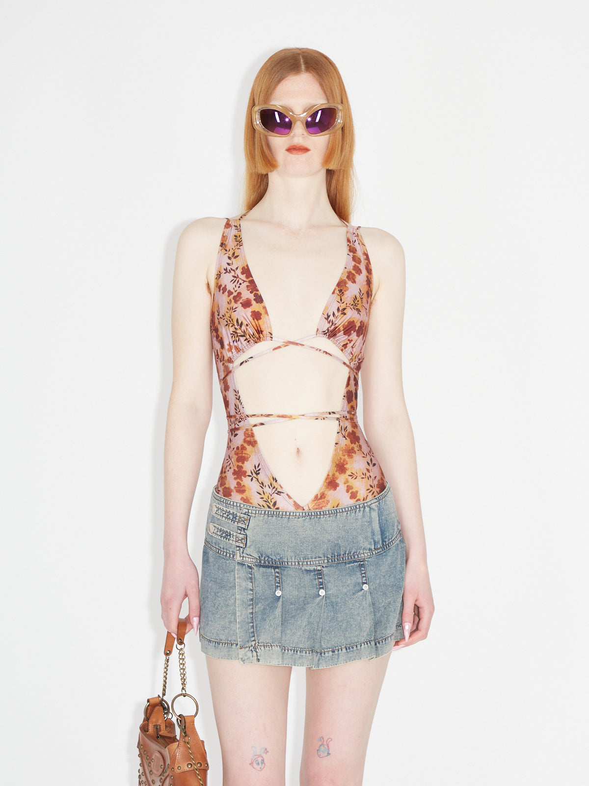 Issa Skirt Washed Blue