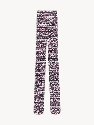 Petrol Tights Pink Blossom