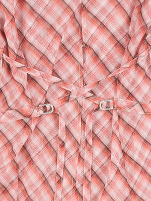 Thrall Shirt Moto Check Pink