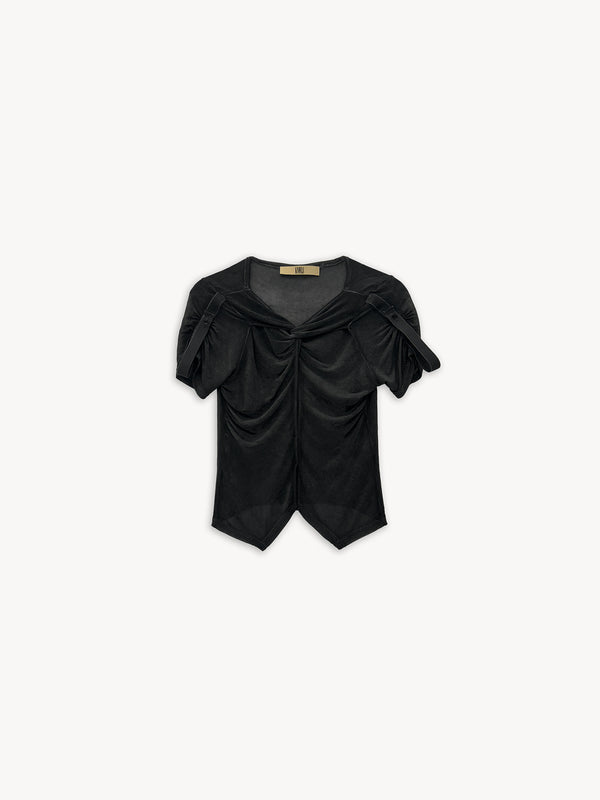 Twist Top Washed Black