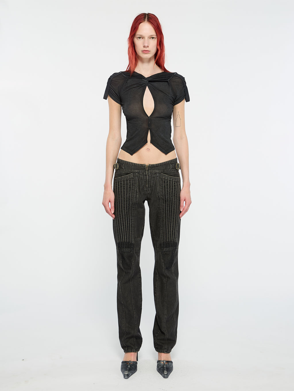 Twist Top Washed Black