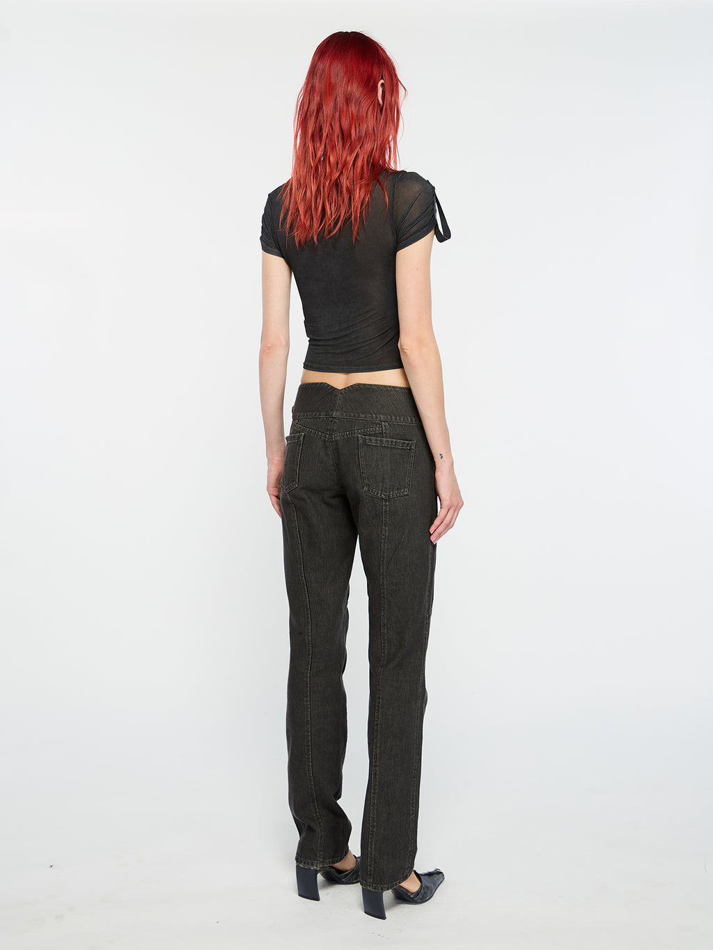 Twist Top Washed Black