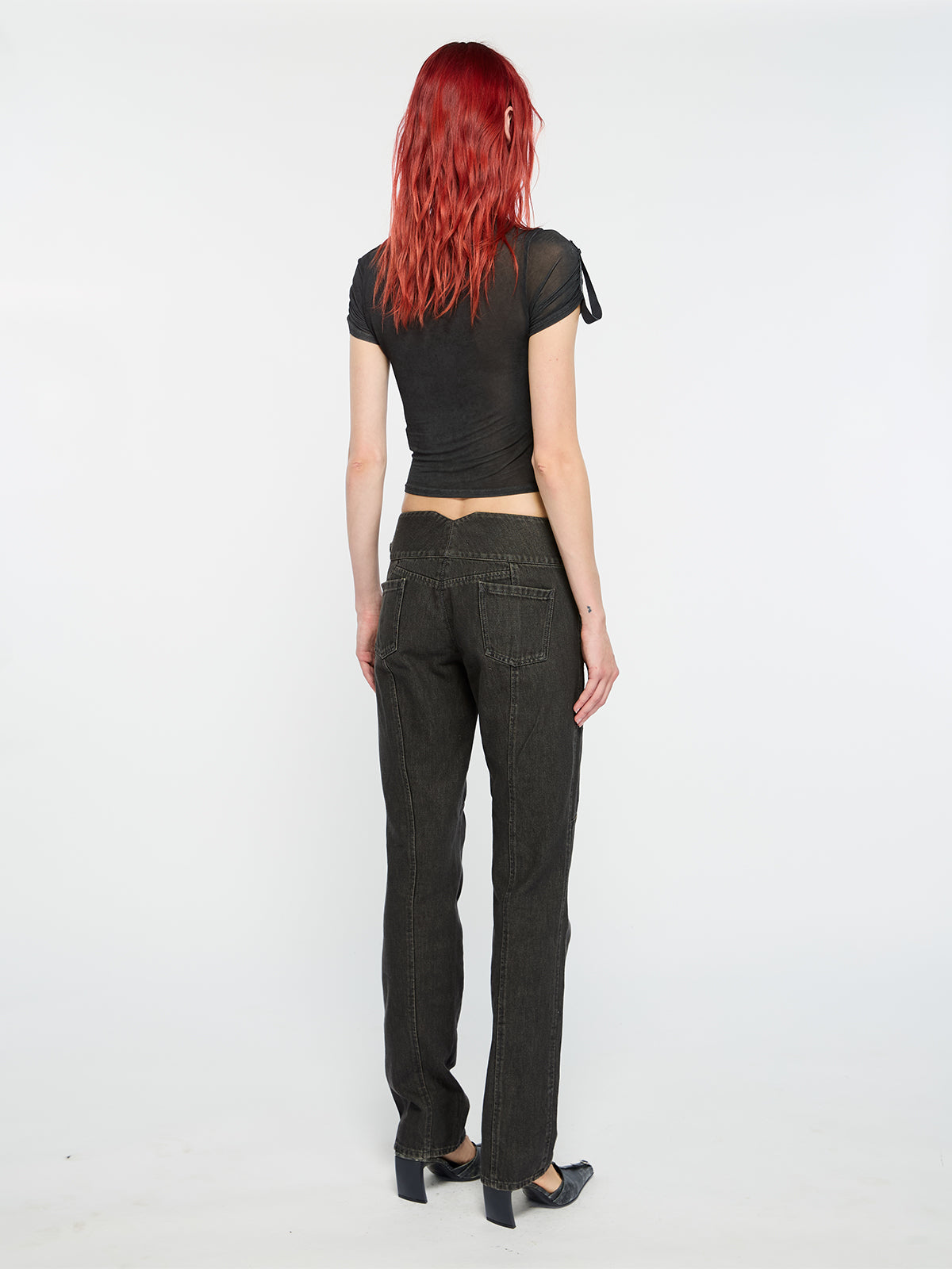 Twist Top Washed Black