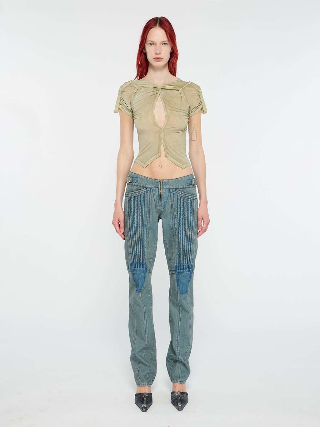 Twist Top Pale Olive